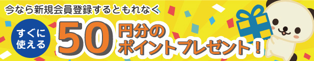 新規会員登録でポイントプレゼント